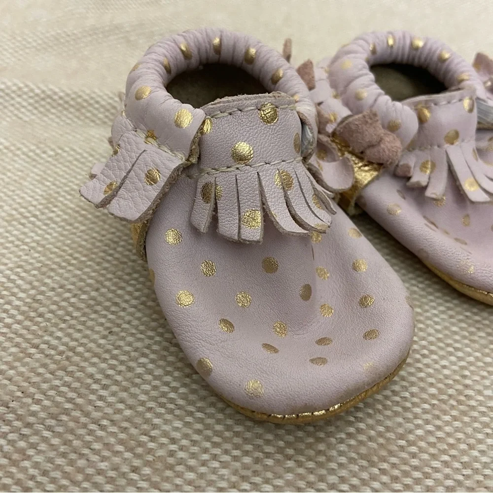 Freshly picked leather baby booties shoes